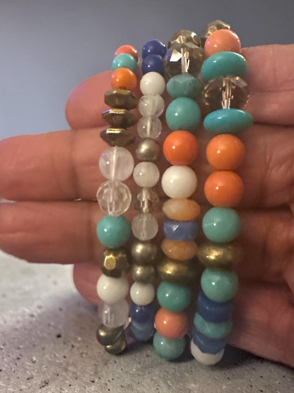 Colorful Stretch Bracelet Stack - Multicolor
